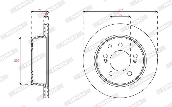 FERODO Brake disc Article number: DDF1772 cheaply