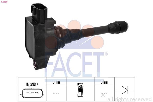 FACET Ignition coil Article number: 9.6550 cheaply
