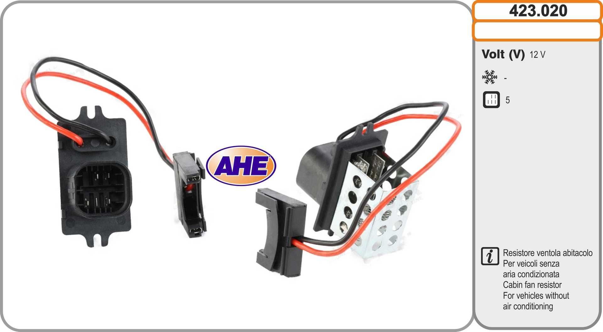 AHE Pre-resistor, electro motor radiator fan Article number: 423.020 cheaply