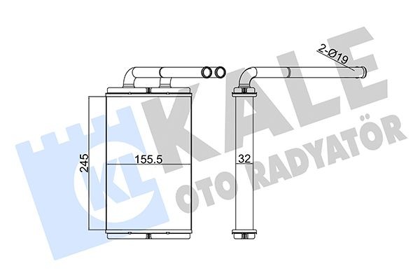 KALE OTO RADYATOR Heater matrix Article number: 355240 cheaply