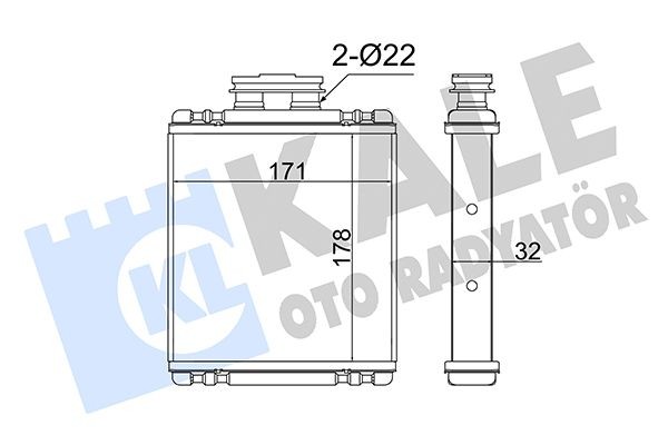 KALE OTO RADYATOR Heater matrix Article number: 355245 cheaply
