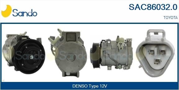 SANDO Air conditioning compressor Article number: SAC86032.0 cheaply