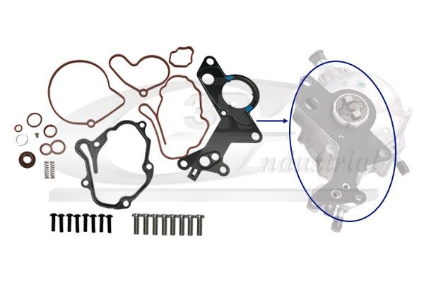 3RG 74700 Remondikomplekt, vaakumpump(pidurisüsteem) PASSAT 2.0 TDI 140 HP Diisel 2011