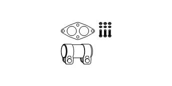 HJS Mounting Kit, catalytic converter Article number: 82 11 3219 cheaply