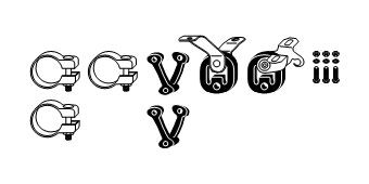 HJS Exhaust mounting kit Article number: 82 11 5315 cheaply