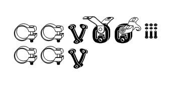 HJS Exhaust mounting kit Article number: 82 11 5316 cheaply