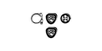HJS Exhaust mounting kit Article number: 82 13 2614 cheaply