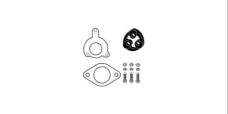 HJS Mounting Kit, catalytic converter Article number: 82 14 1842 cheaply