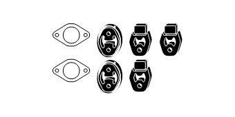 HJS Exhaust mounting kit Article number: 82 15 6640 cheaply