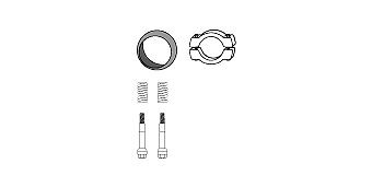 HJS Mounting Kit, catalytic converter Article number: 82 22 4408 cheaply