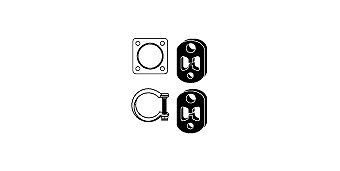 HJS Mounting Kit, catalytic converter Article number: 82 22 4454 cheaply