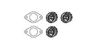 HJS Exhaust mounting kit Article number: 82 23 4341 cheaply