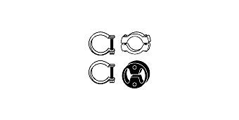 HJS Mounting Kit, catalytic converter Article number: 82 23 4455 cheaply