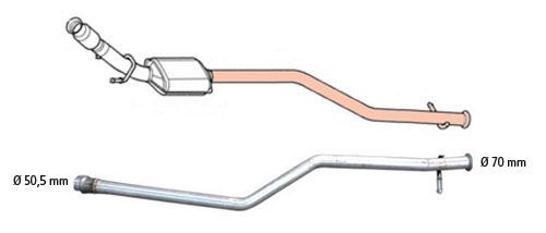 HJS Repair Pipe, catalytic converter Article number: 91 21 1505 cheaply