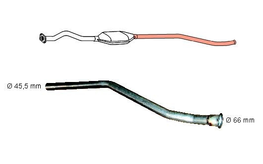 HJS Repair Pipe, catalytic converter Article number: 91 21 6954 cheaply