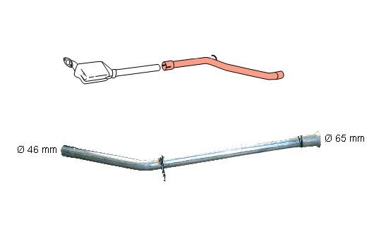 HJS Repair Pipe, catalytic converter Article number: 91 22 8049 cheaply