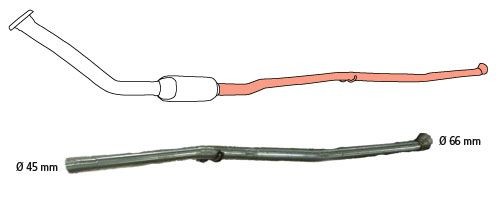HJS Repair Pipe, catalytic converter Article number: 91 22 8052 cheaply