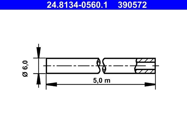 ATE Brake Lines Article number: 24.8134-0560.1 cheaply