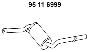 EBERSPÄCHER Middle silencer Article number: 95 11 6999 cheaply