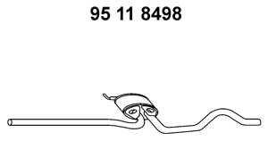 EBERSPÄCHER Middle silencer Article number: 95 11 8498 cheaply