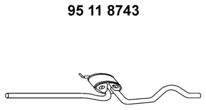 EBERSPÄCHER Middle silencer Article number: 95 11 8743 cheaply