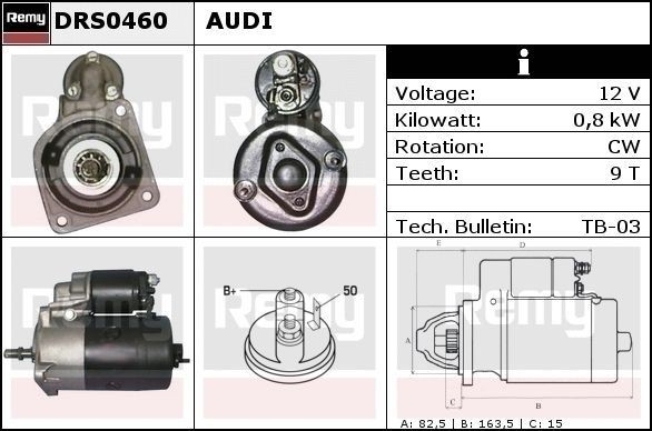 DELCO REMY Starter motor Article number: DRS0460 cheaply