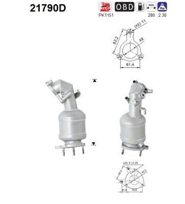 AS Catalytic converter Article number: 21790D cheaply