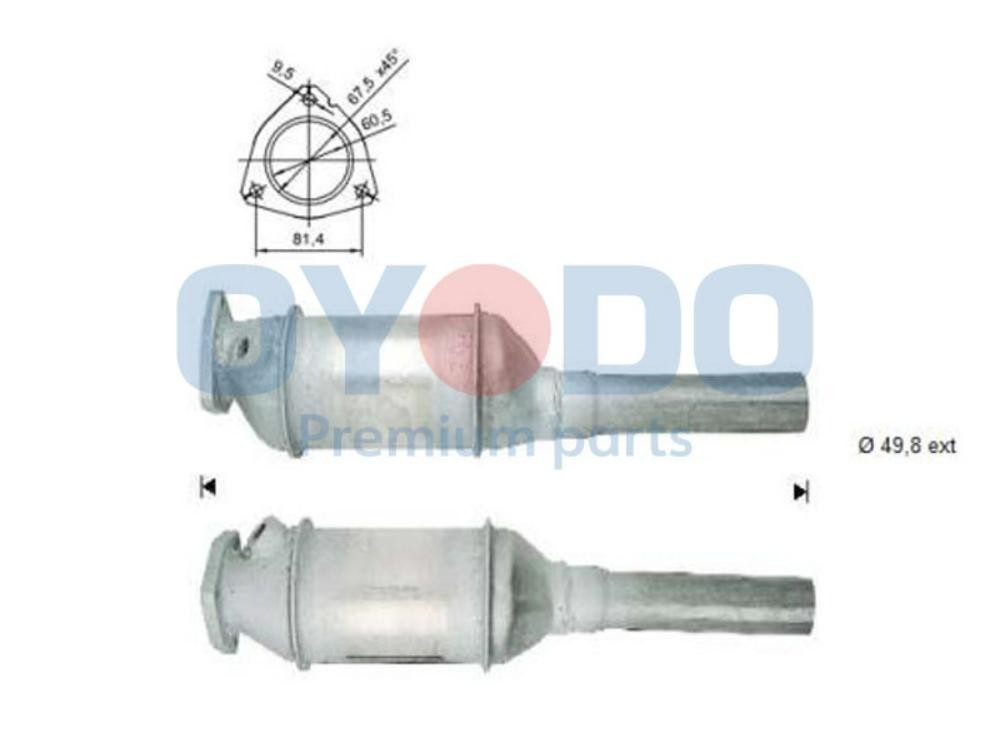 Oyodo Catalytic converter Article number: 10N0041-OYO cheaply