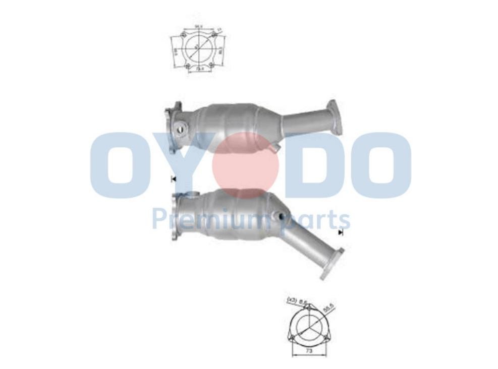 Oyodo Catalytic converter Article number: 10N0104-OYO cheaply