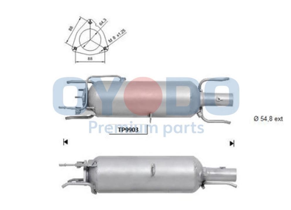 Oyodo Diesel particulate filter Article number: 20N0020-OYO cheaply