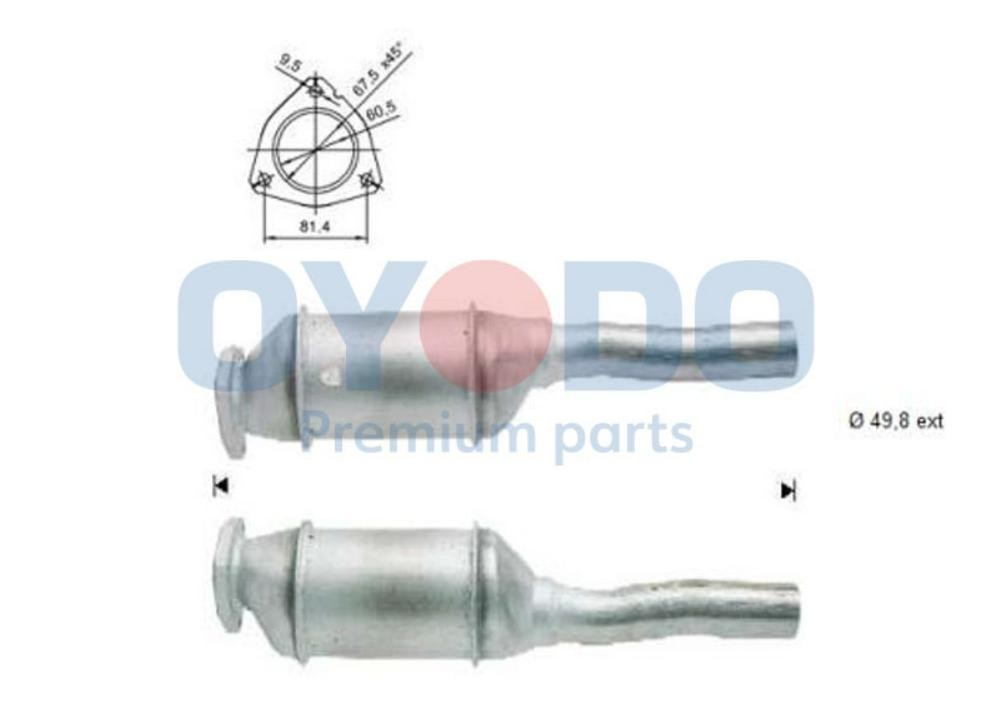 Oyodo Catalytic converter Article number: 20N0050-OYO cheaply