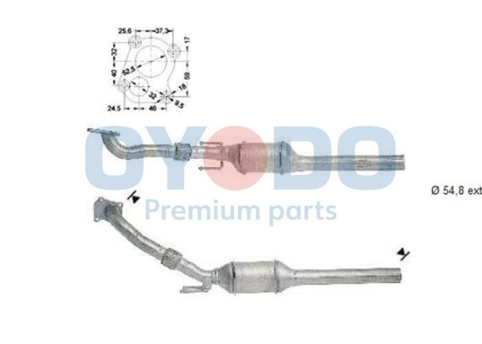 Oyodo Catalytic converter Article number: 20N0061-OYO cheaply