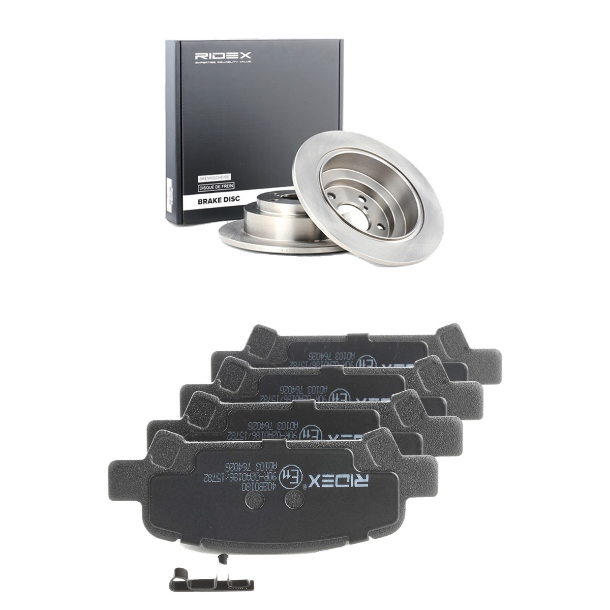 RIDEX Brake discs and pads set Article number: 3405B1908 cheaply