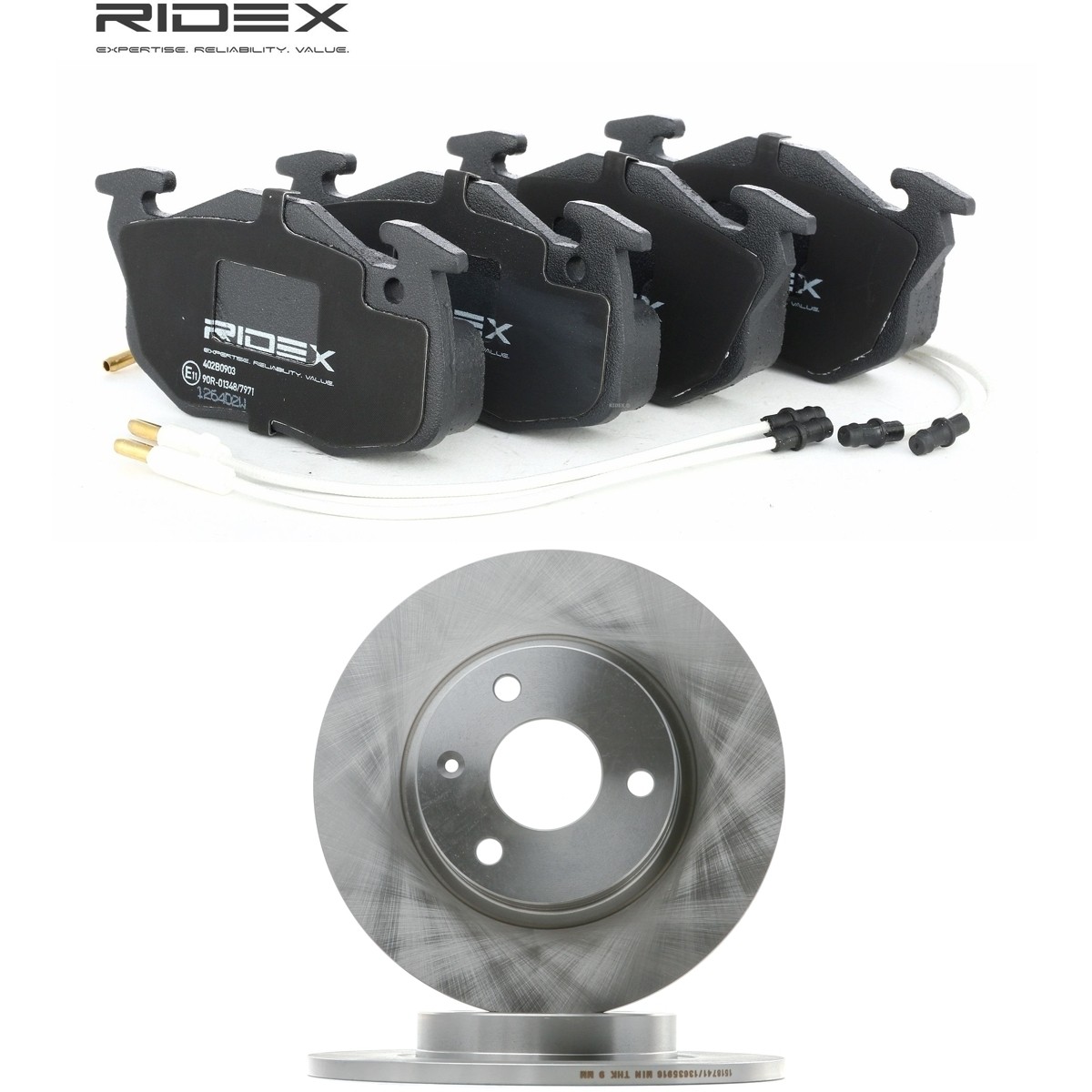 RIDEX Brake discs and pads set Article number: 3405B2008 cheaply
