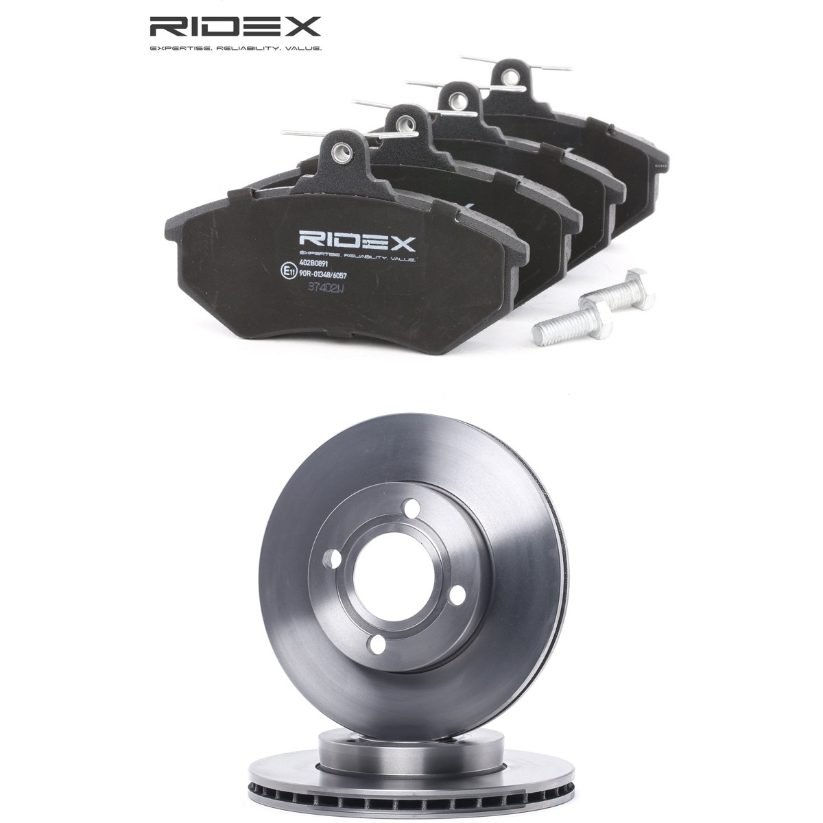 RIDEX Brake discs and pads set Article number: 3405B2071 cheaply