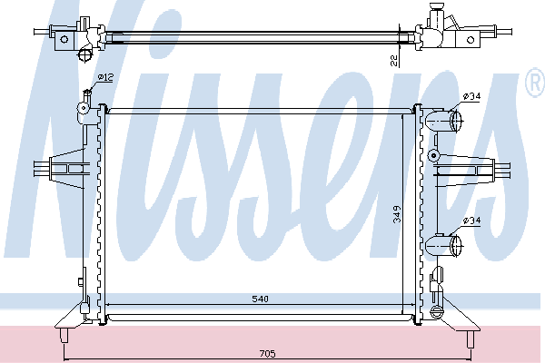 NISSENS Engine radiator Article number: 63016A cheaply