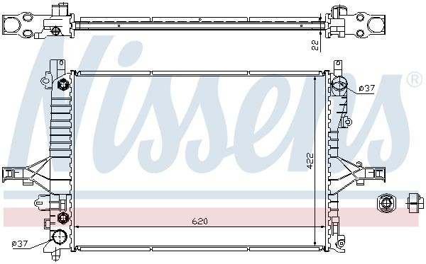 NISSENS Engine radiator Article number: 65552A cheaply