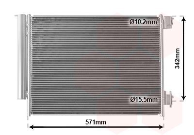 VAN WEZEL Air conditioning condenser Article number: 15005700 cheaply