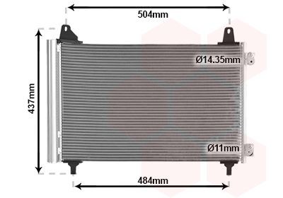 VAN WEZEL Air conditioning condenser Article number: 40015705 cheaply