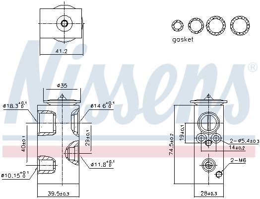NISSENS AC expansion valve Article number: 999426 cheaply