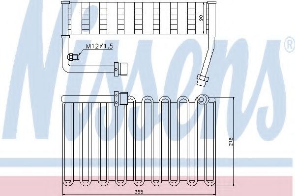 NISSENS Air conditioning evaporator Article number: 92000 cheaply