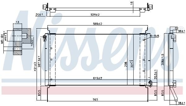 NISSENS Air conditioning condenser Article number: 94217 cheaply