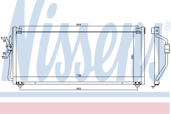 NISSENS Air conditioning condenser Article number: 94441 cheaply