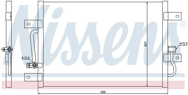NISSENS Air conditioning condenser Article number: 94692 cheaply