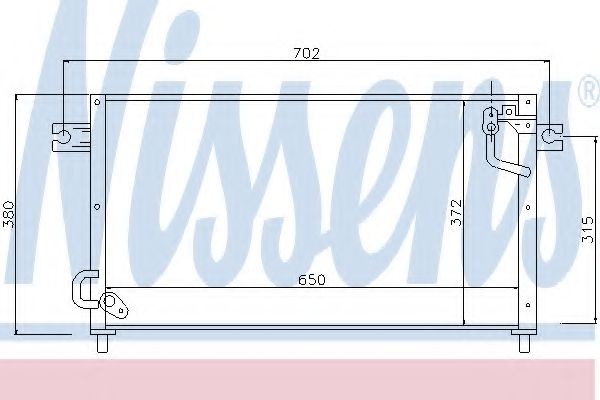 NISSENS Air conditioning condenser Article number: 94703 cheaply