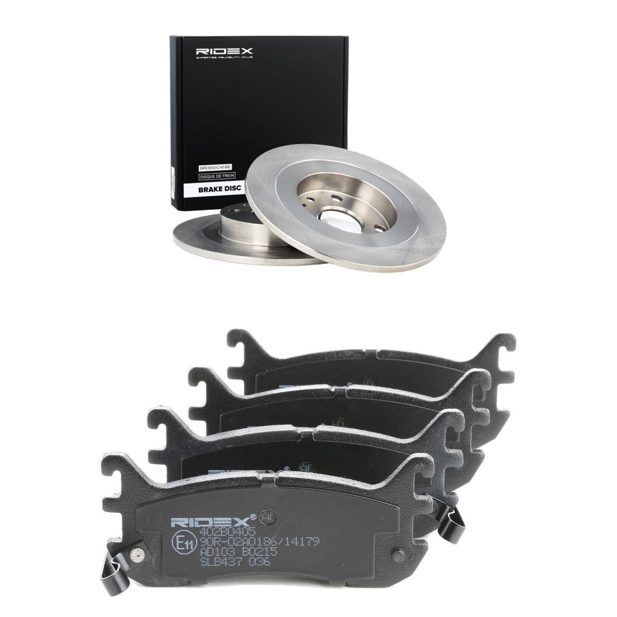 RIDEX Brake discs and pads set Article number: 3405B2333 cheaply