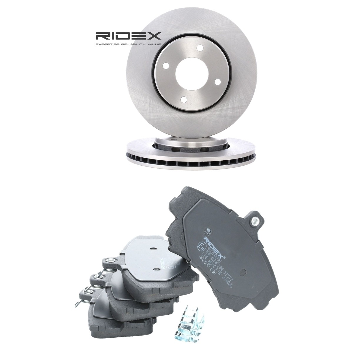 RIDEX Brake discs and pads set Article number: 3405B2974 cheaply
