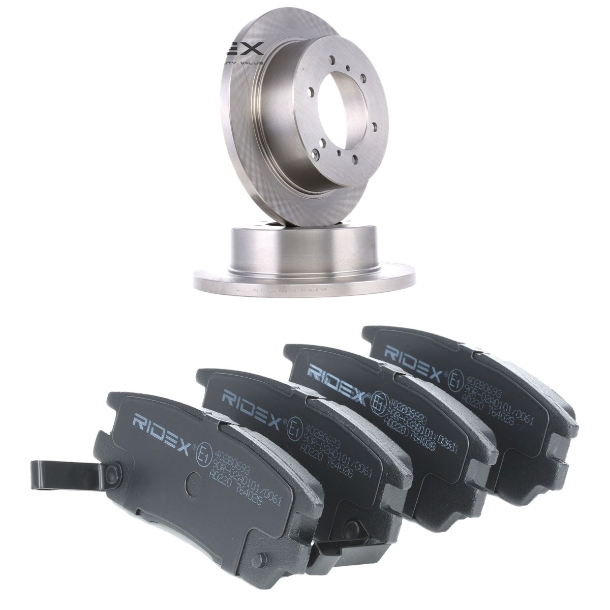 RIDEX Brake discs and pads set Article number: 3405B3311 cheaply