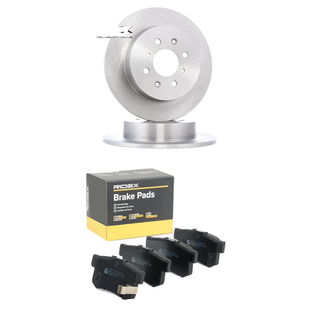 RIDEX Brake discs and pads set Article number: 3405B3353 cheaply