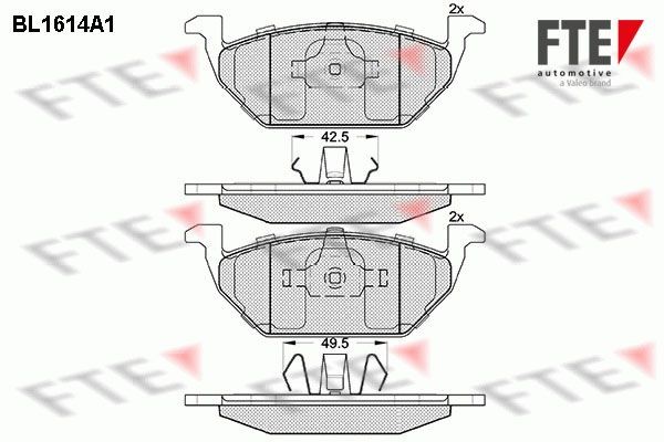 FTE Brake pad set Article number: 9010249 cheaply